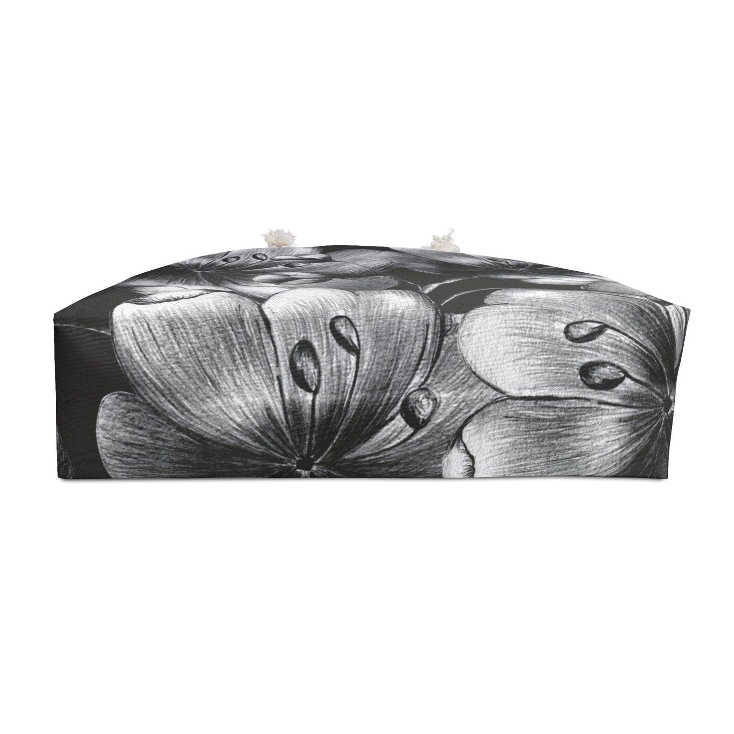 Monochrome Floral Oversized Weekend Tote - 1012Expressions