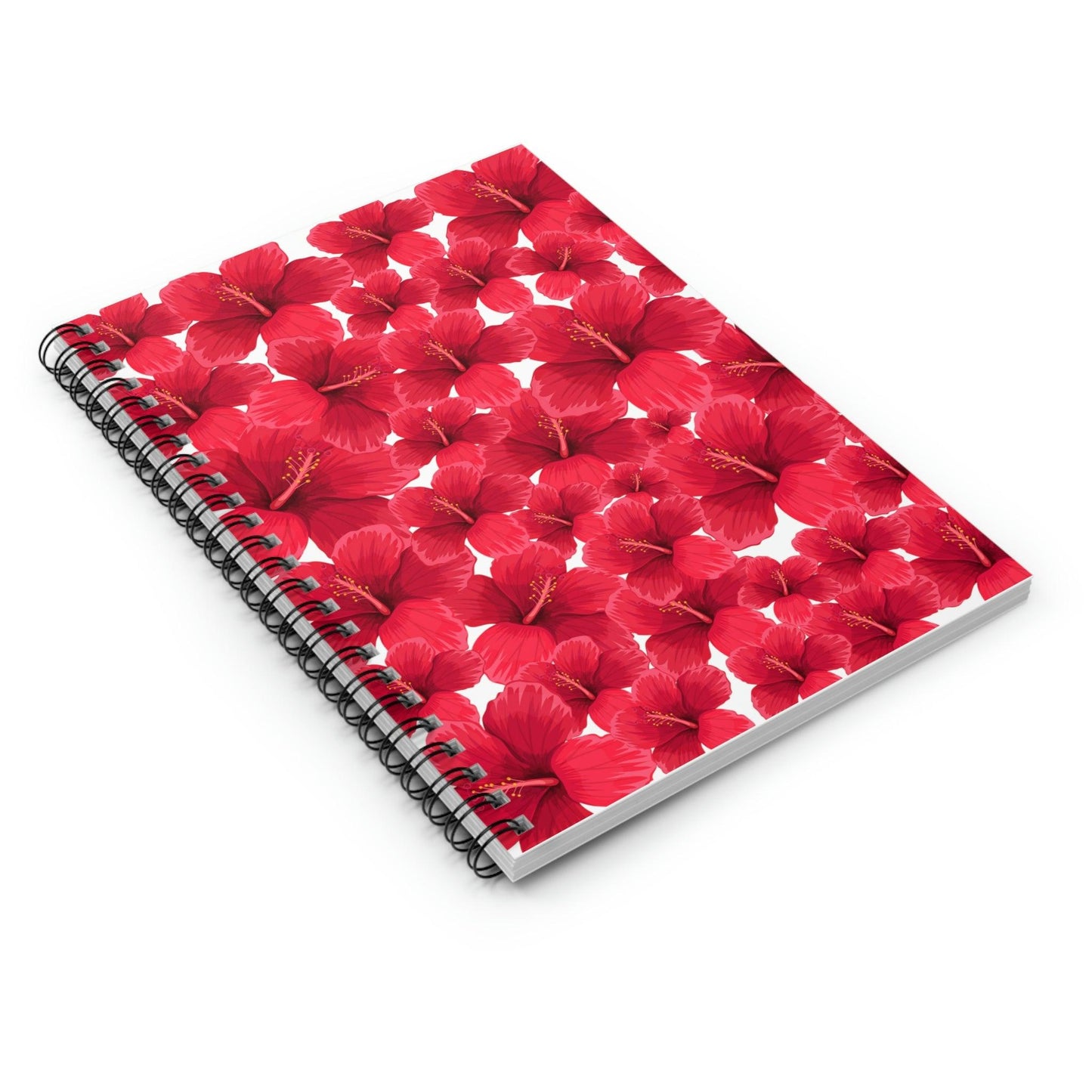 Hibiscus Flowers Spiral Notebook - Ruled Line | Paper Products