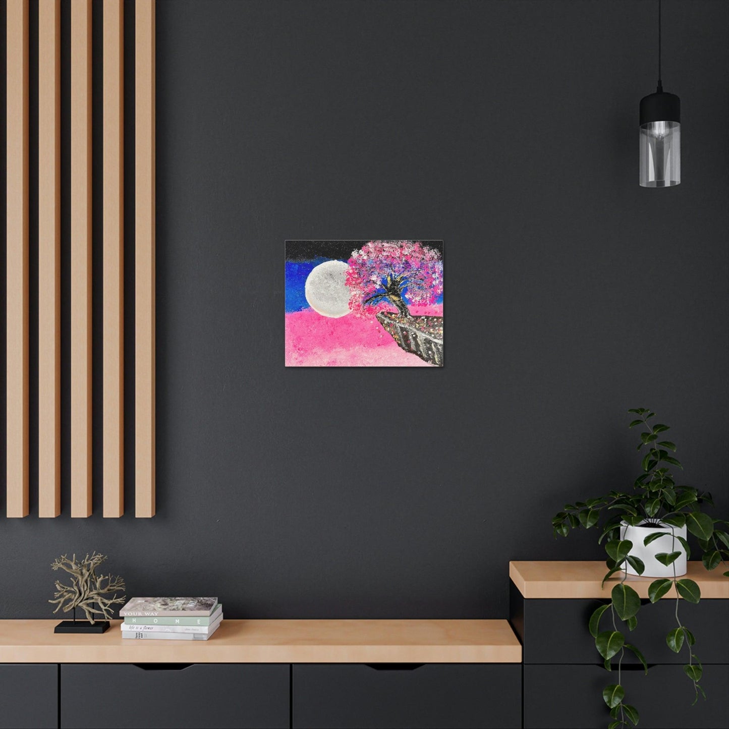 Talking to the Moon - Professional Art Print of Original Acrylic Painting by artist Athanay Edward - 1012Expressions