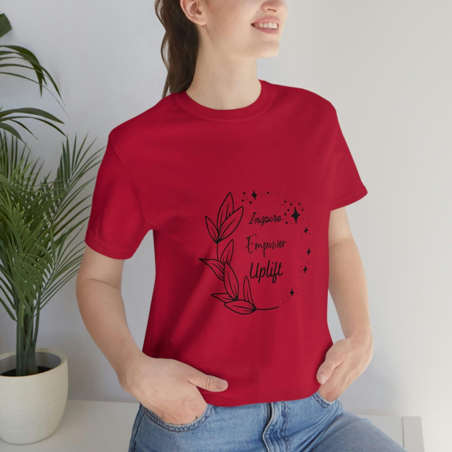 Empowering Leaves: Inspirational Women's Tee for Uplifting Women Everywhere