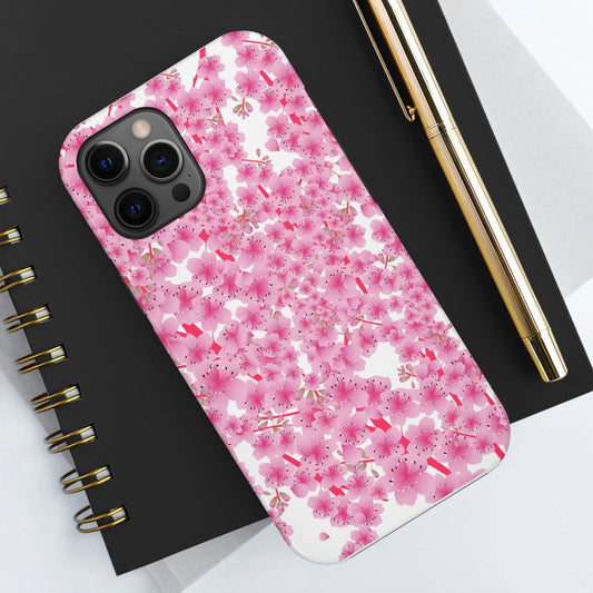 "Pink Cherry Blossoms" Tough Phone Cases, Case-Mate - 1012Expressions