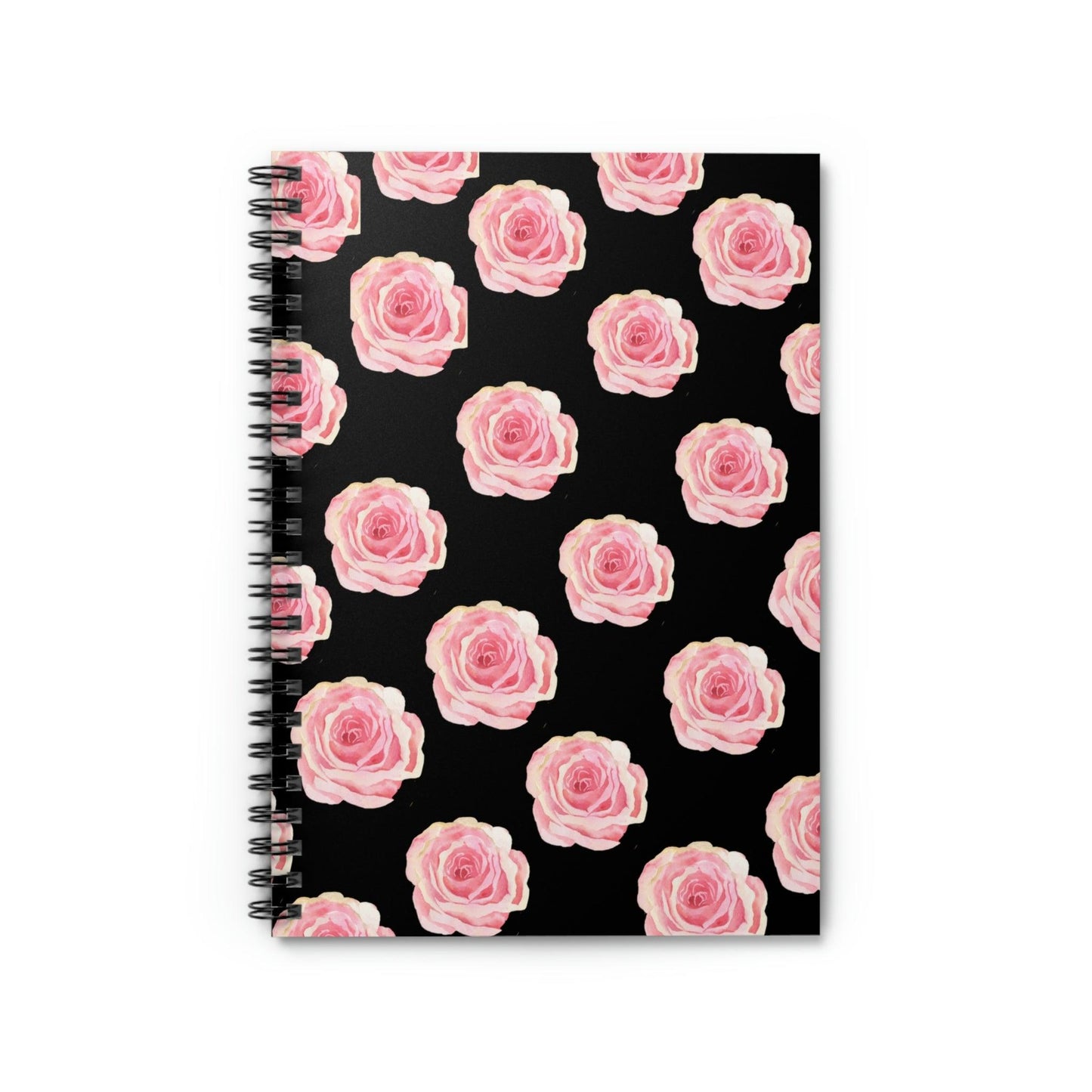 Spiral Notebook - Pink Roses, Ruled Line