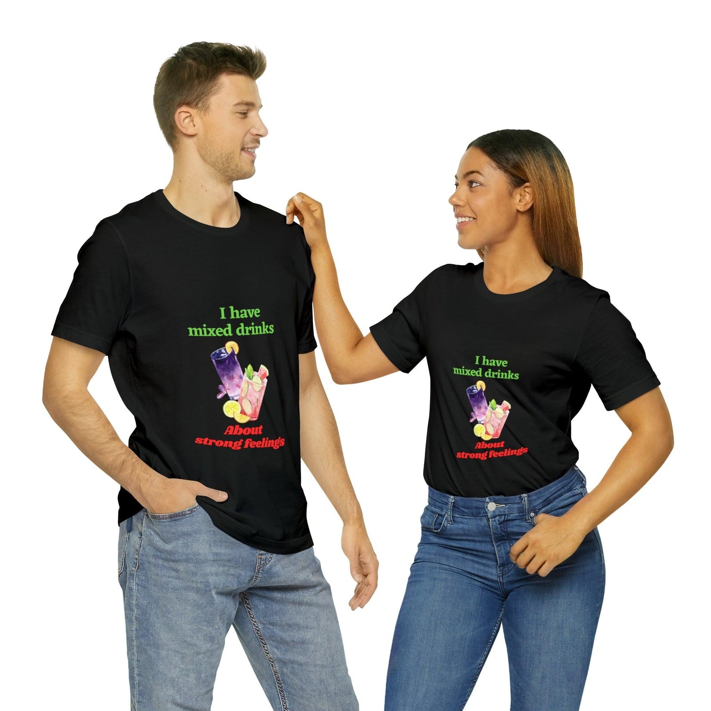 black t-shirt