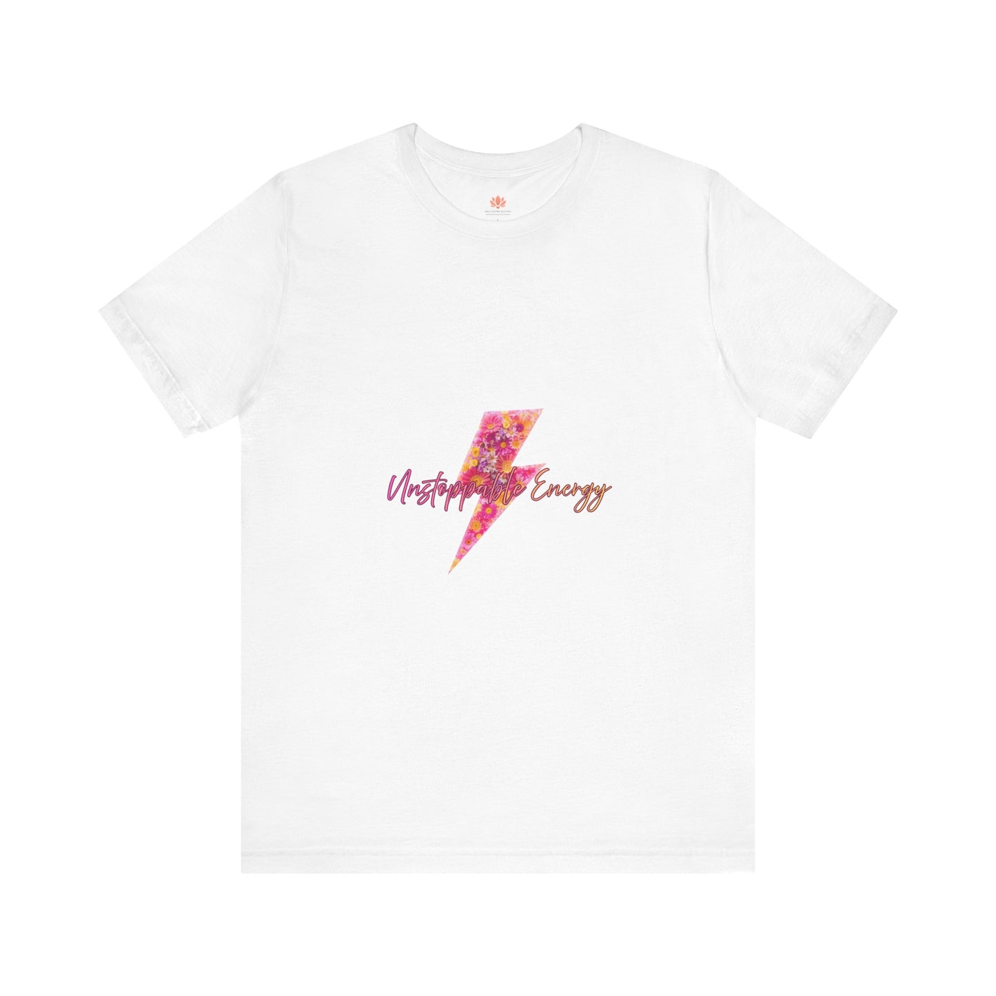 Vintage Floral Lightning Tee — "Unstoppable Energy" Graphic T-Shirt