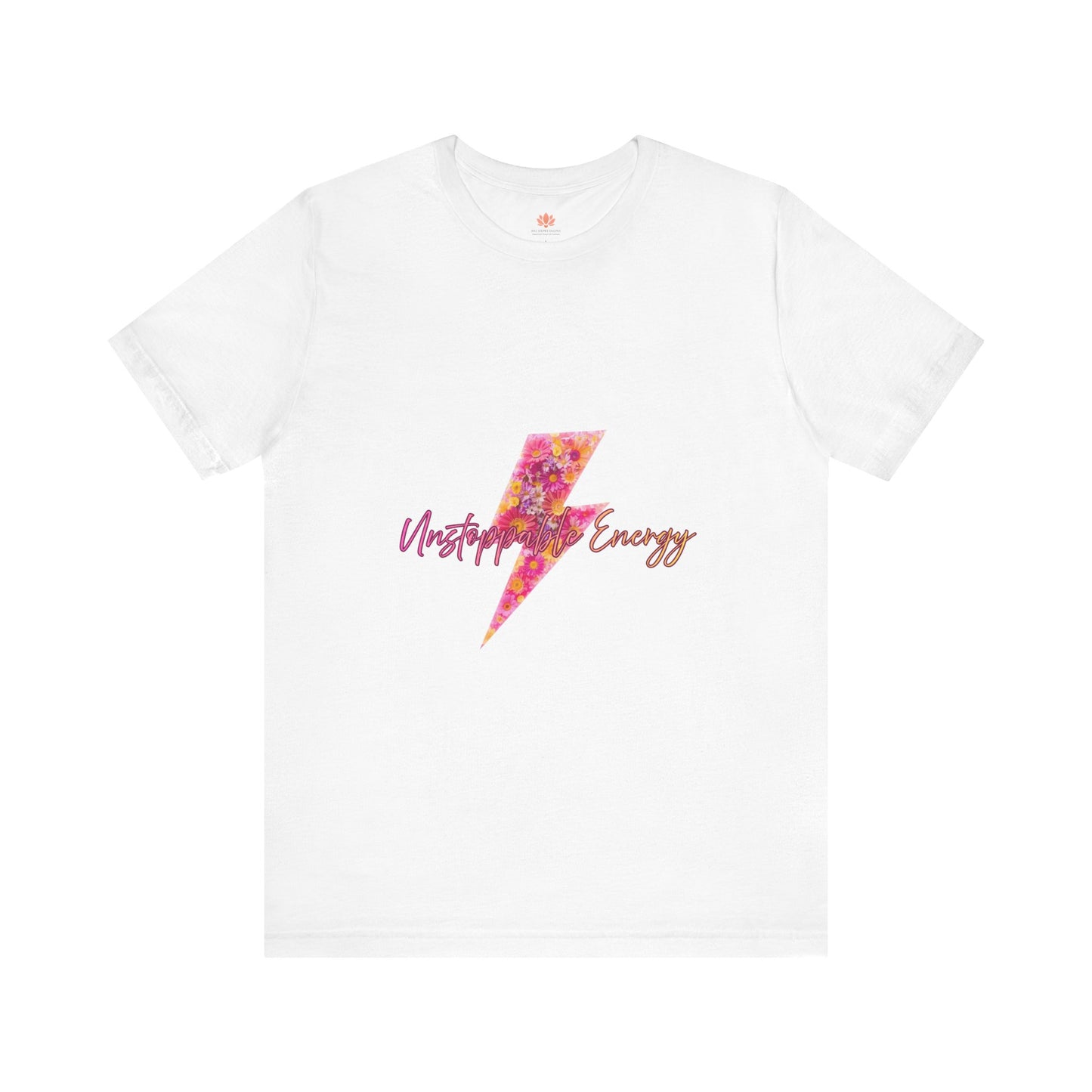 Vintage Floral Lightning Tee — "Unstoppable Energy" Graphic T-Shirt