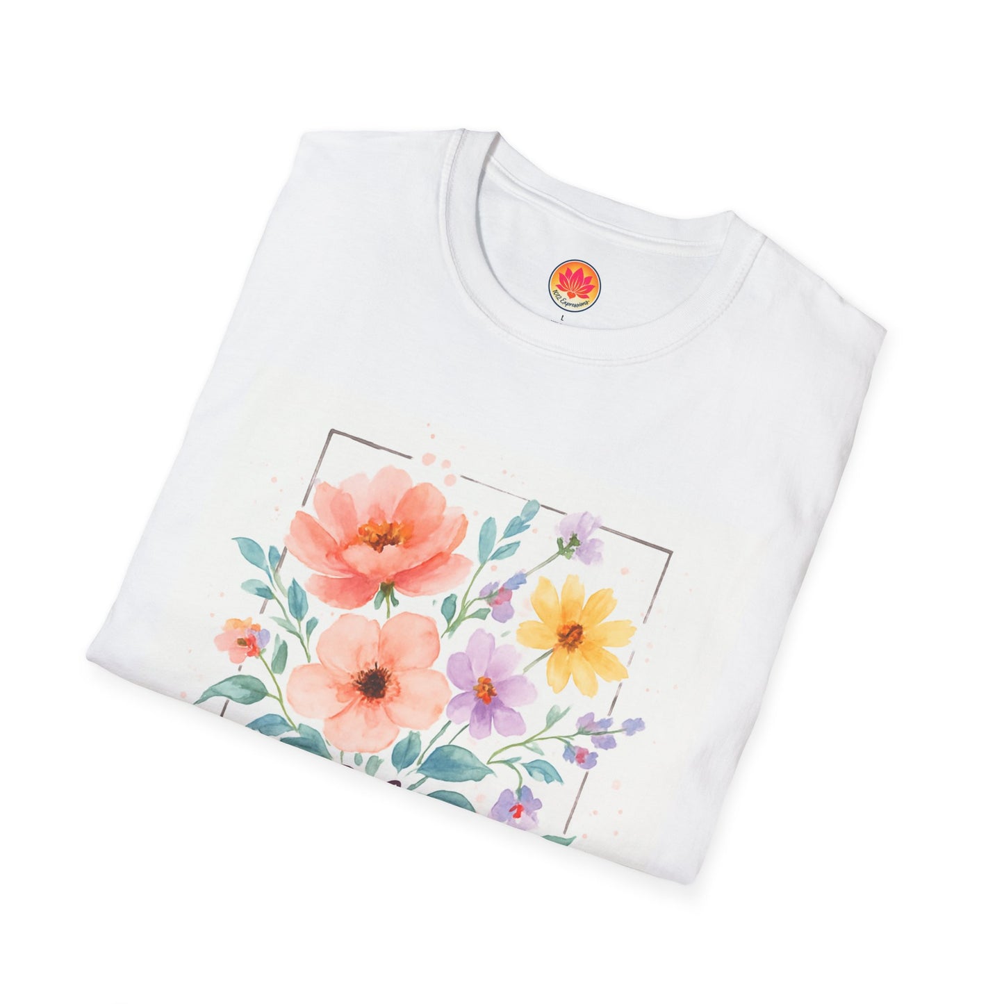 Bloom Wildly Floral T-Shirt, Softstyle Tee, Boho Top, Gift for Nature Lovers, Spring Fashion, Everyday Wear, Flower Shirt