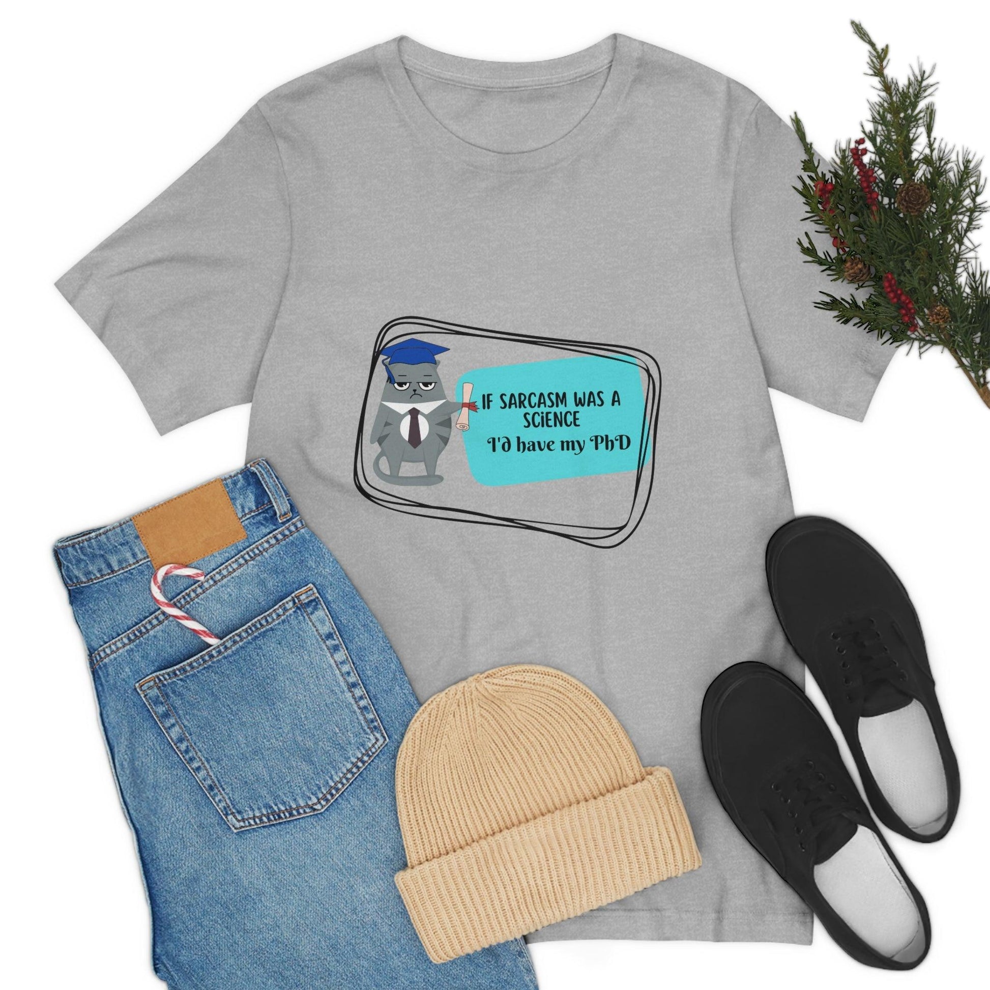 Get your witty humor on with this Science of Sarcasm Funny Graphic Tee - the ultimate casual tee