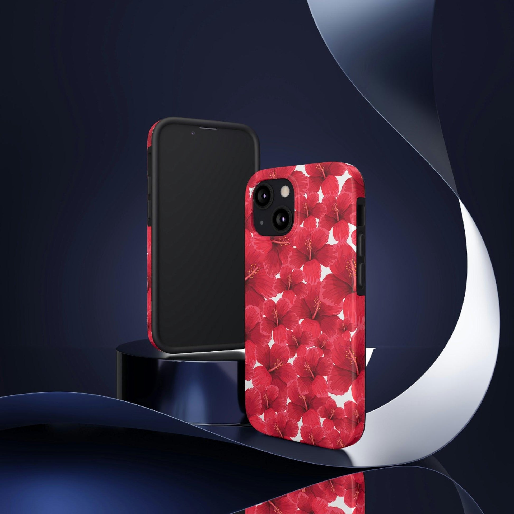 Red Hibiscus Flowers Durable Phone Case with Glossy Finish by Case-Mate - 1012Expressions