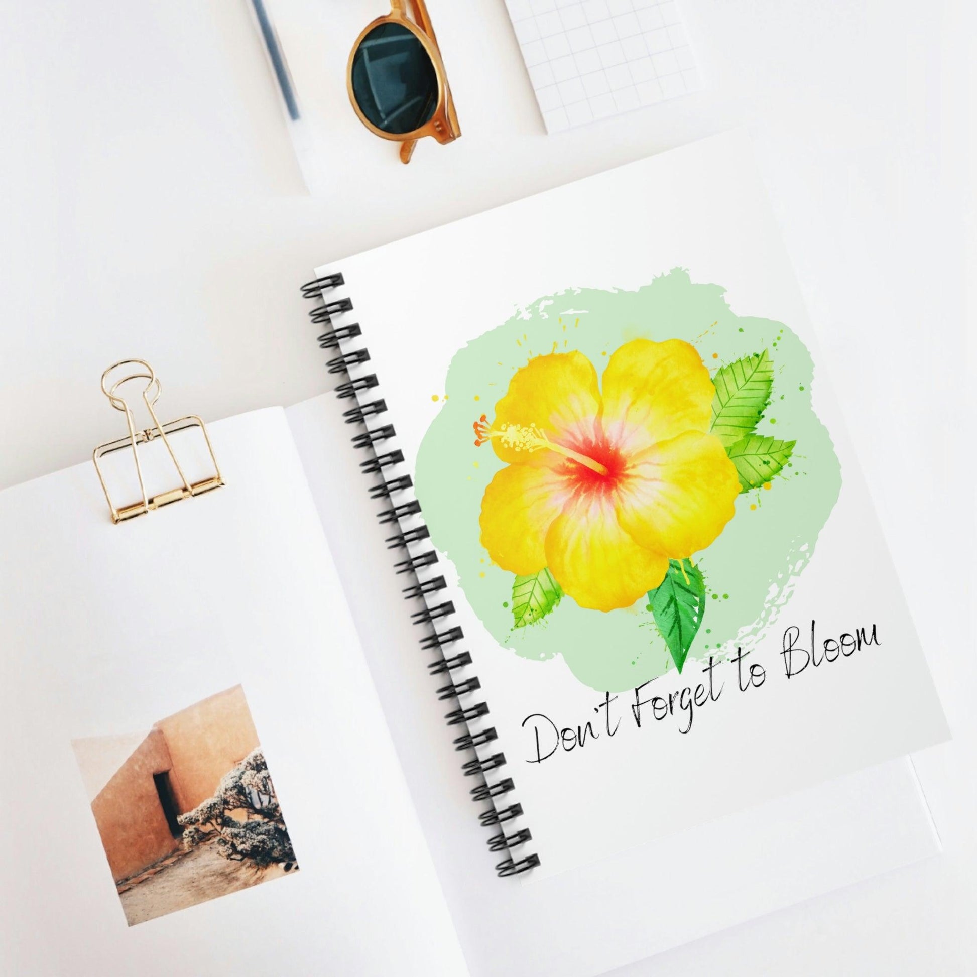 Don't Forget to Bloom Spiral Notebook - Ruled Line: Inspiring Floral Stationery for Creative