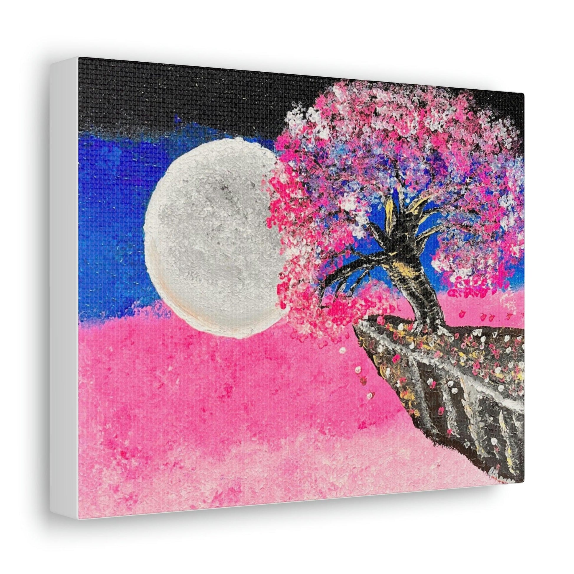 Talking to the Moon - Professional Art Print of Original Acrylic Painting by artist Athanay Edward - 1012Expressions